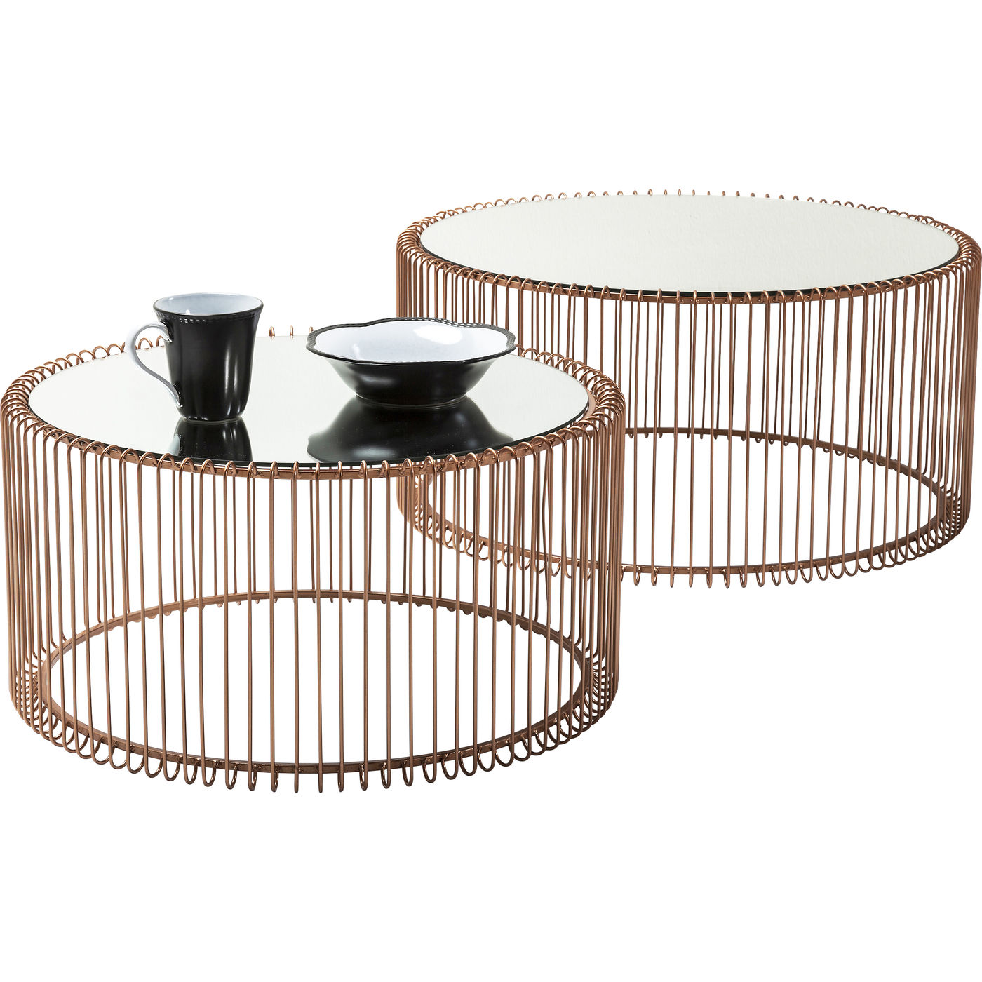 фото Набор из 2 кофейных столиков kare design, коллекция wire, 70х34х70 см