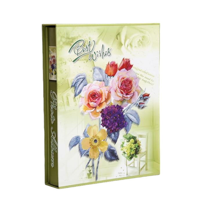 

Фотоальбом на 200 фото 13х18 см, Пионовидные розы, в коробке 29,5х23х5,4 см