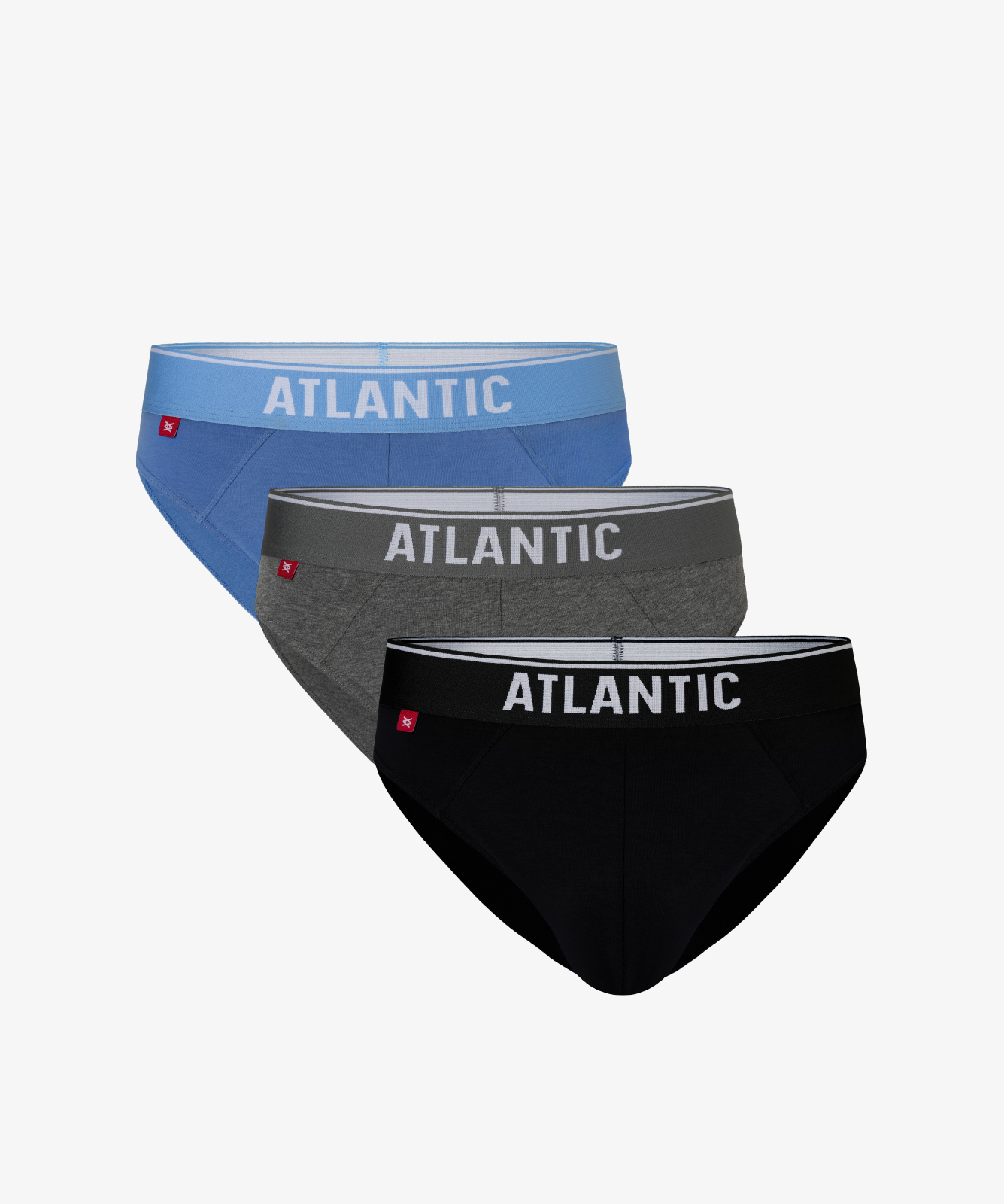 

Комплект трусов мужских АTLANTIC 3MP-125 голубых; серых; черных M, 3MP-125