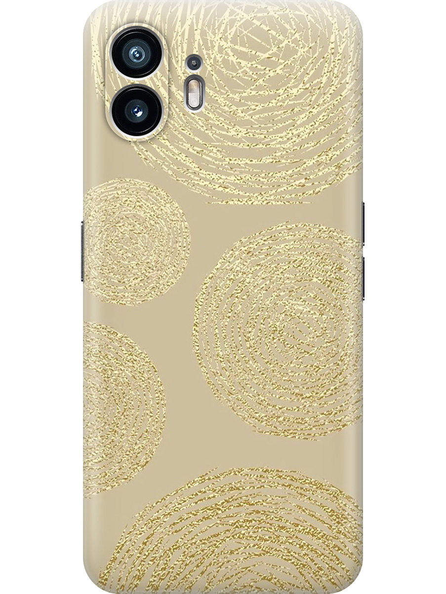 

Силиконовый чехол на Nothing Phone (2) с принтом "Золотые круги", Прозрачный;золотистый, 784811531