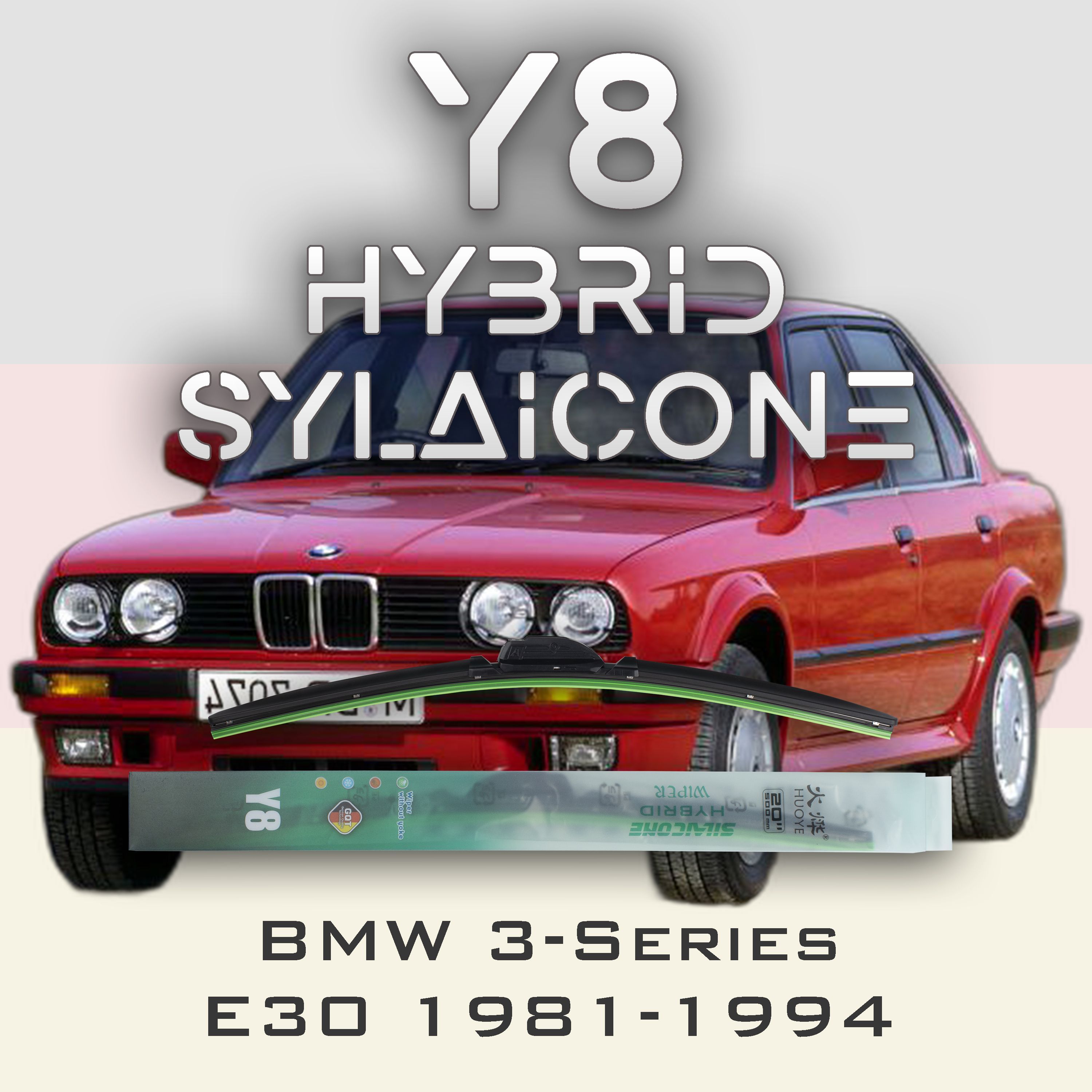 

Комплект щеток стеклоочистителя HUOYE Y8-BMW 3-Series E30 1981-1994, Y8