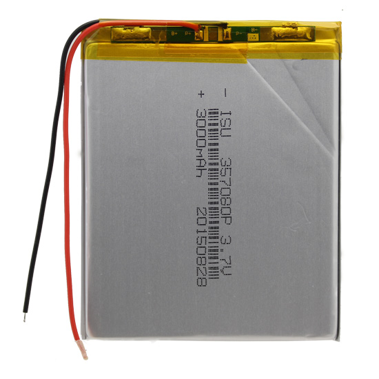 Аккумуляторная батарея универсальная 357080p (3.5*70*80 mm) 3,7v Li-Pol 3000 mAh