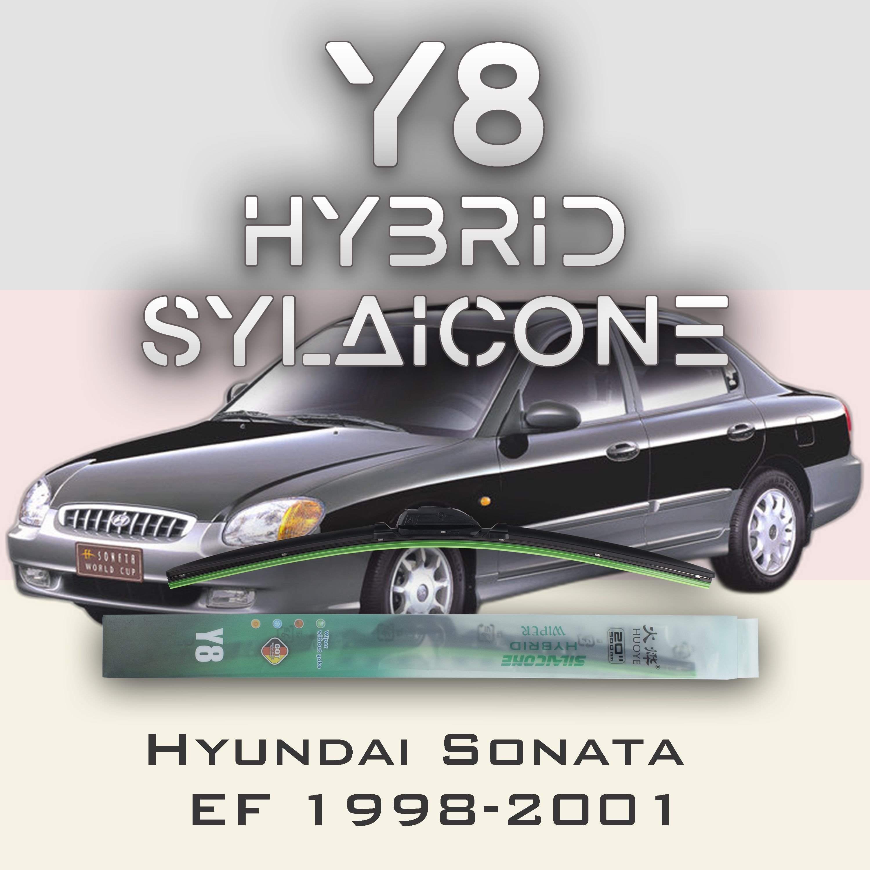 

Комплект щеток стеклоочистителя HUOYE Y8-Hyundai Sonata EF 1998-2001, Y8