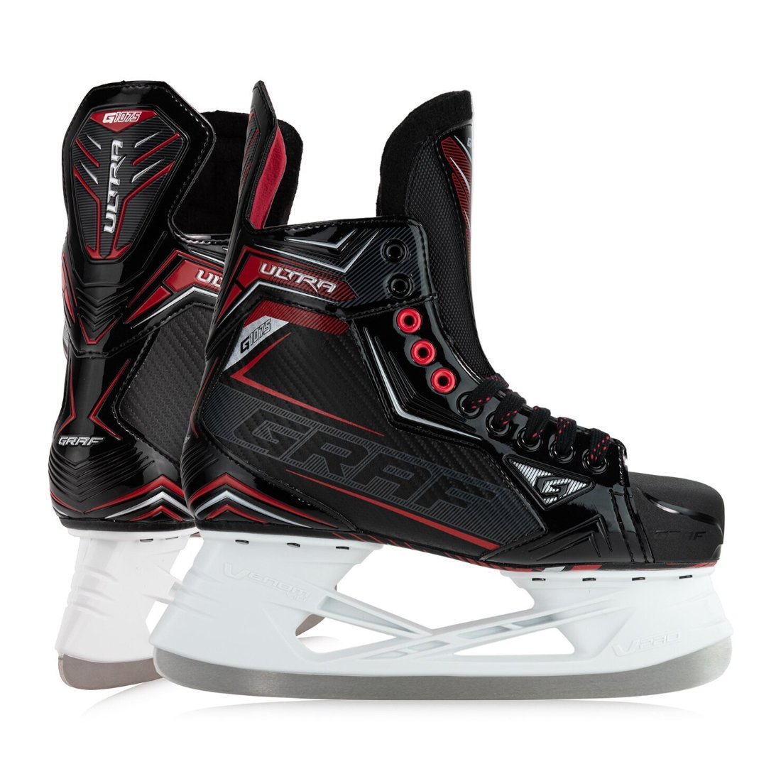 Коньки хоккейные Graf Ultra G1075 черный-красный 43