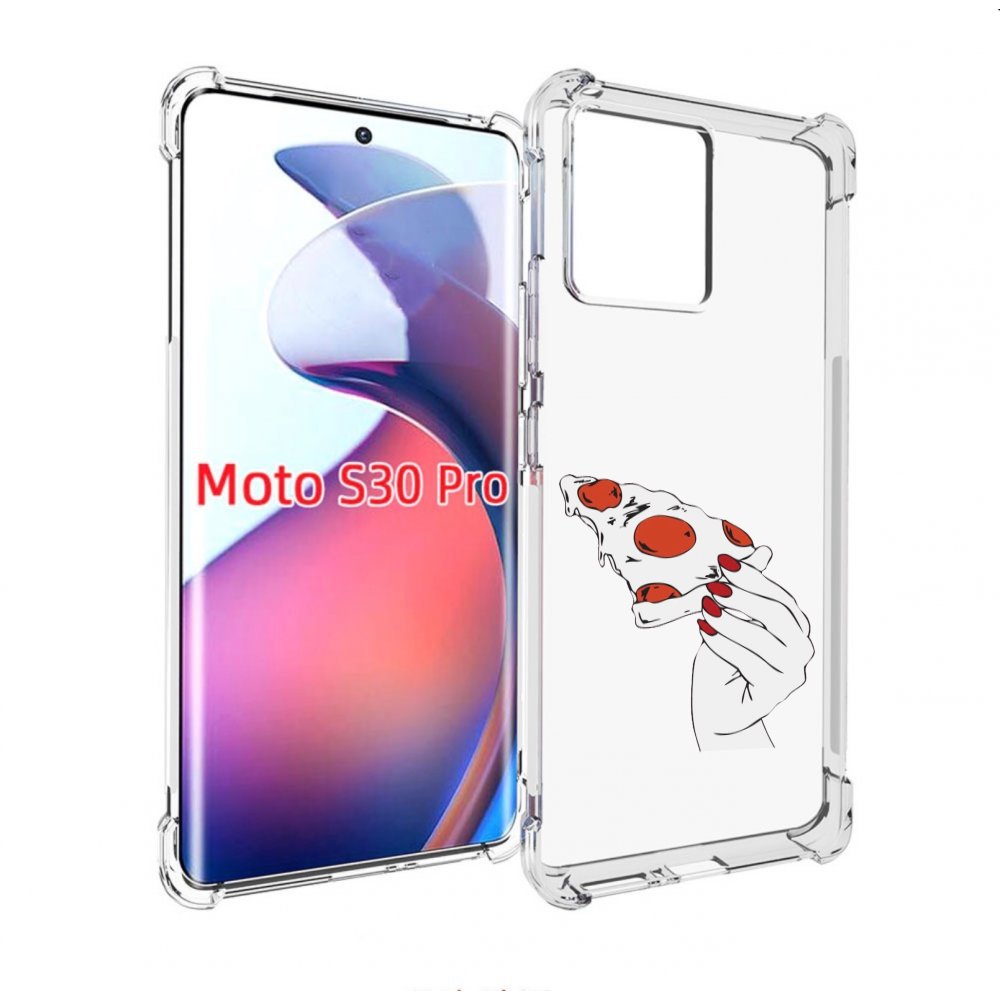 

Чехол MyPads белая-пицца для Motorola Moto S30 Pro, Прозрачный, Tocco