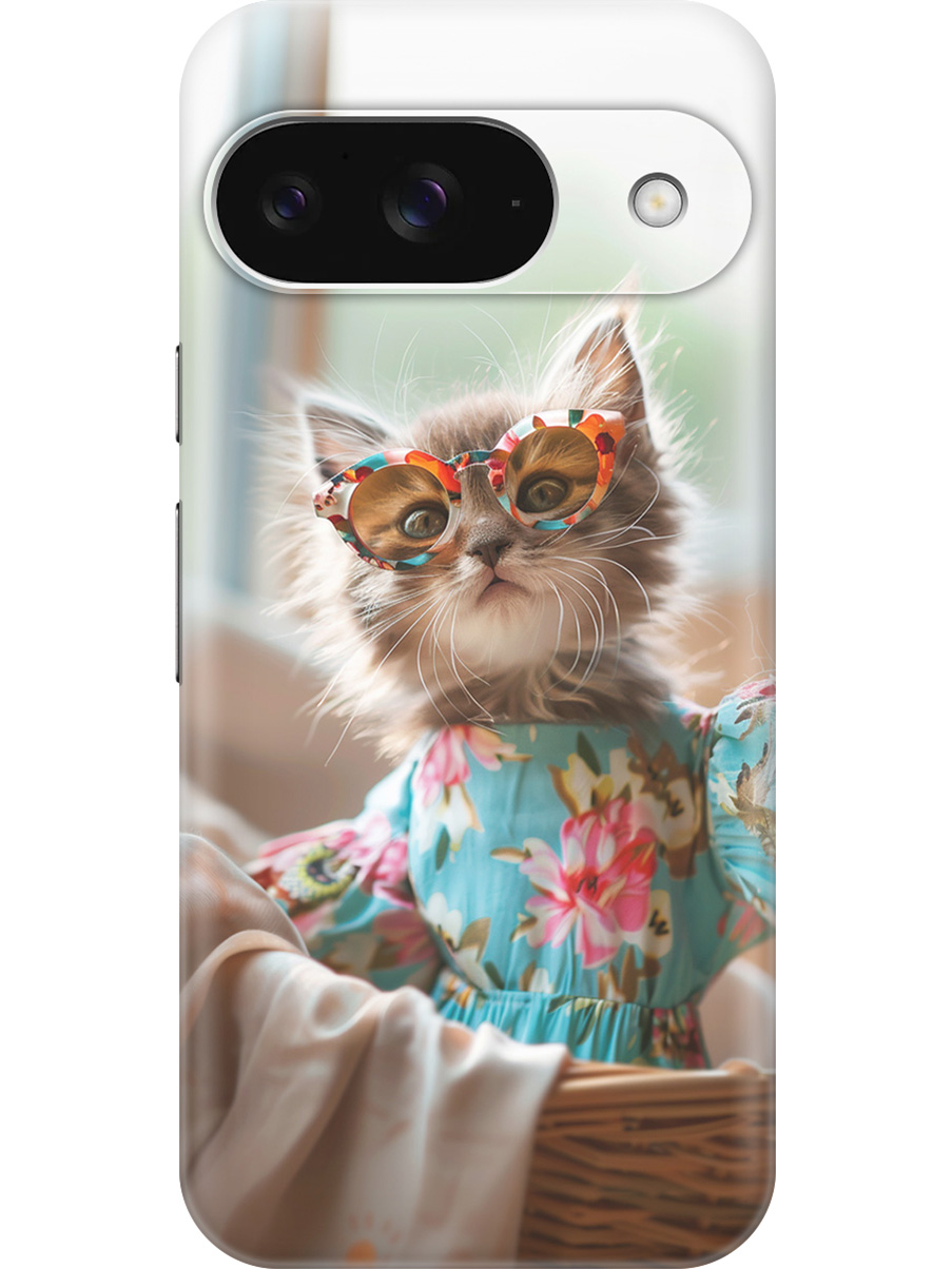 

Силиконовый чехол на Google Pixel 9 с принтом "Кошечка в голубом платье", Прозрачный;белый;голубой;серый, 784809711