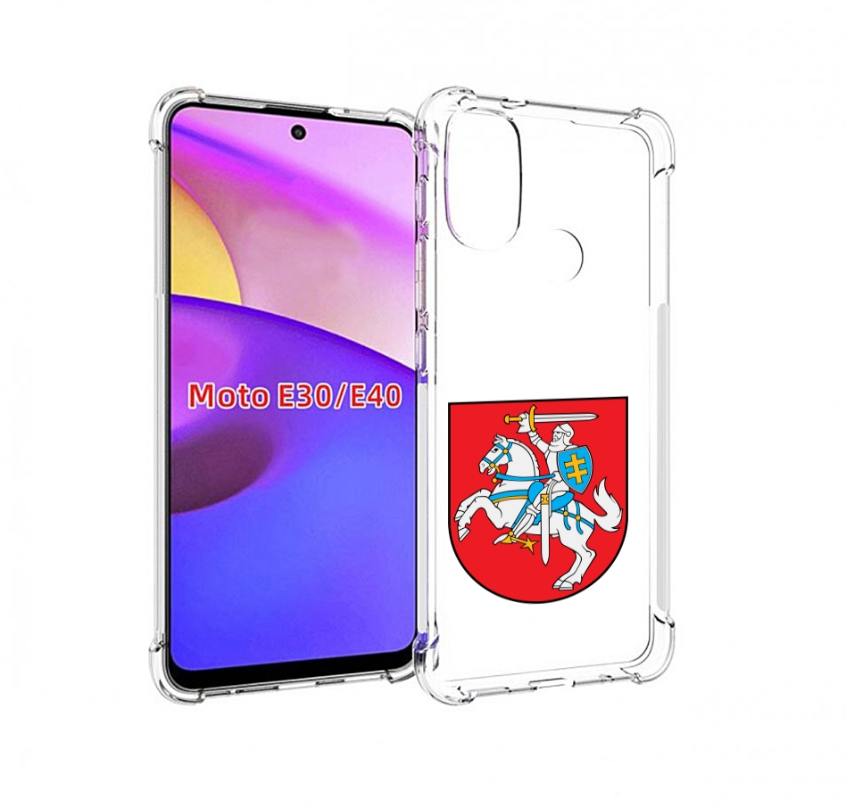 

Чехол бампер MyPads герб-литва для Motorola Moto E30., Прозрачный, Tocco