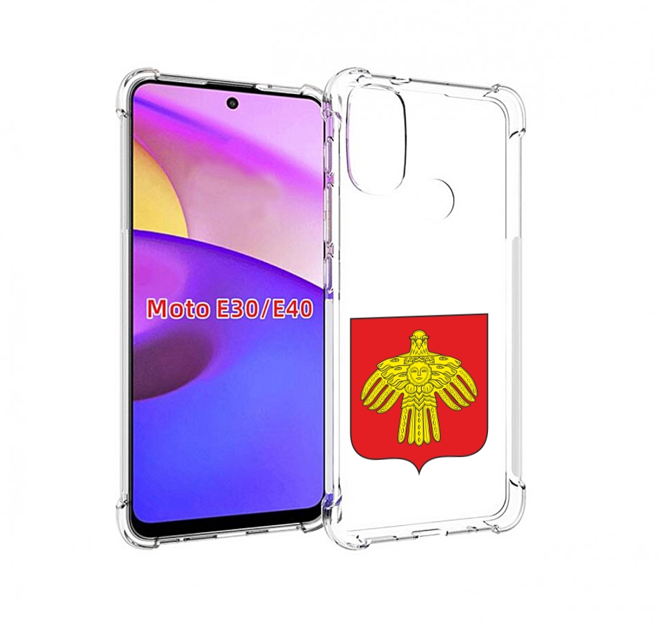 

Чехол бампер MyPads герб-коми-сыктывкар для Motorola Moto E30., Прозрачный, Tocco