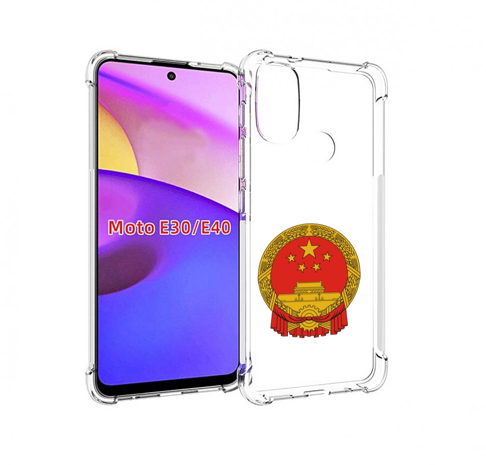 

Чехол бампер MyPads герб-китаи для Motorola Moto E30., Прозрачный, Tocco