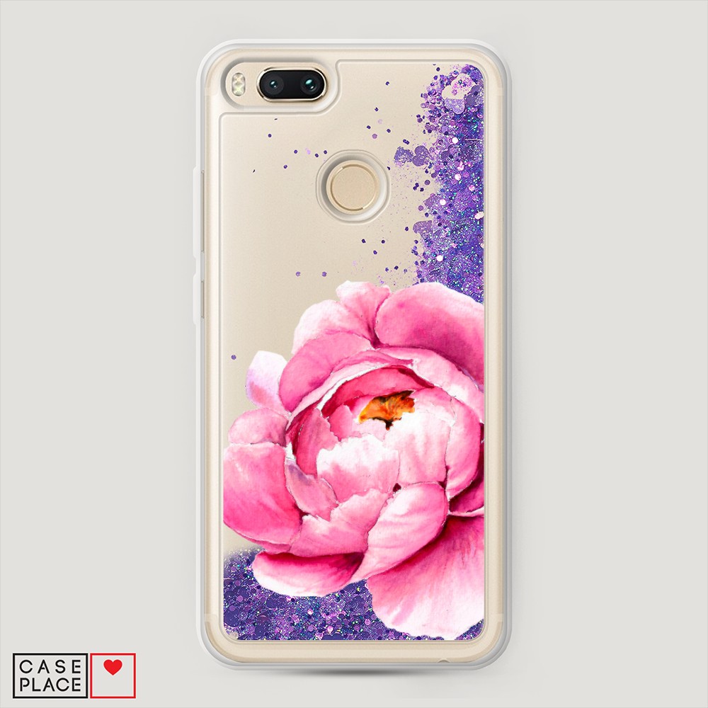 

Жидкий чехол с блестками "Прекрасный пион" на Xiaomi Mi 5X, 32392-1