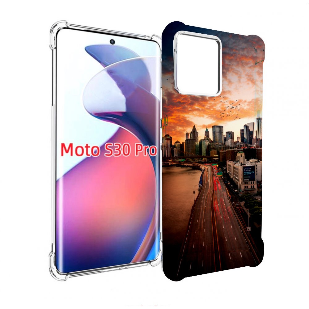 

Чехол MyPads американский город фото для Motorola Moto S30 Pro, Прозрачный, Tocco