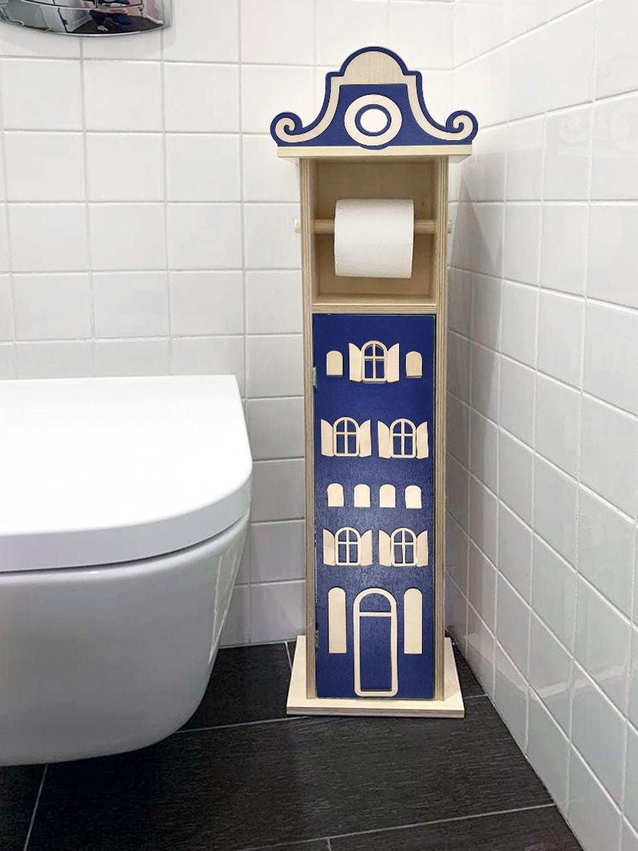 Держатель для туалетной бумаги АзбукаДекор Амстердам синий