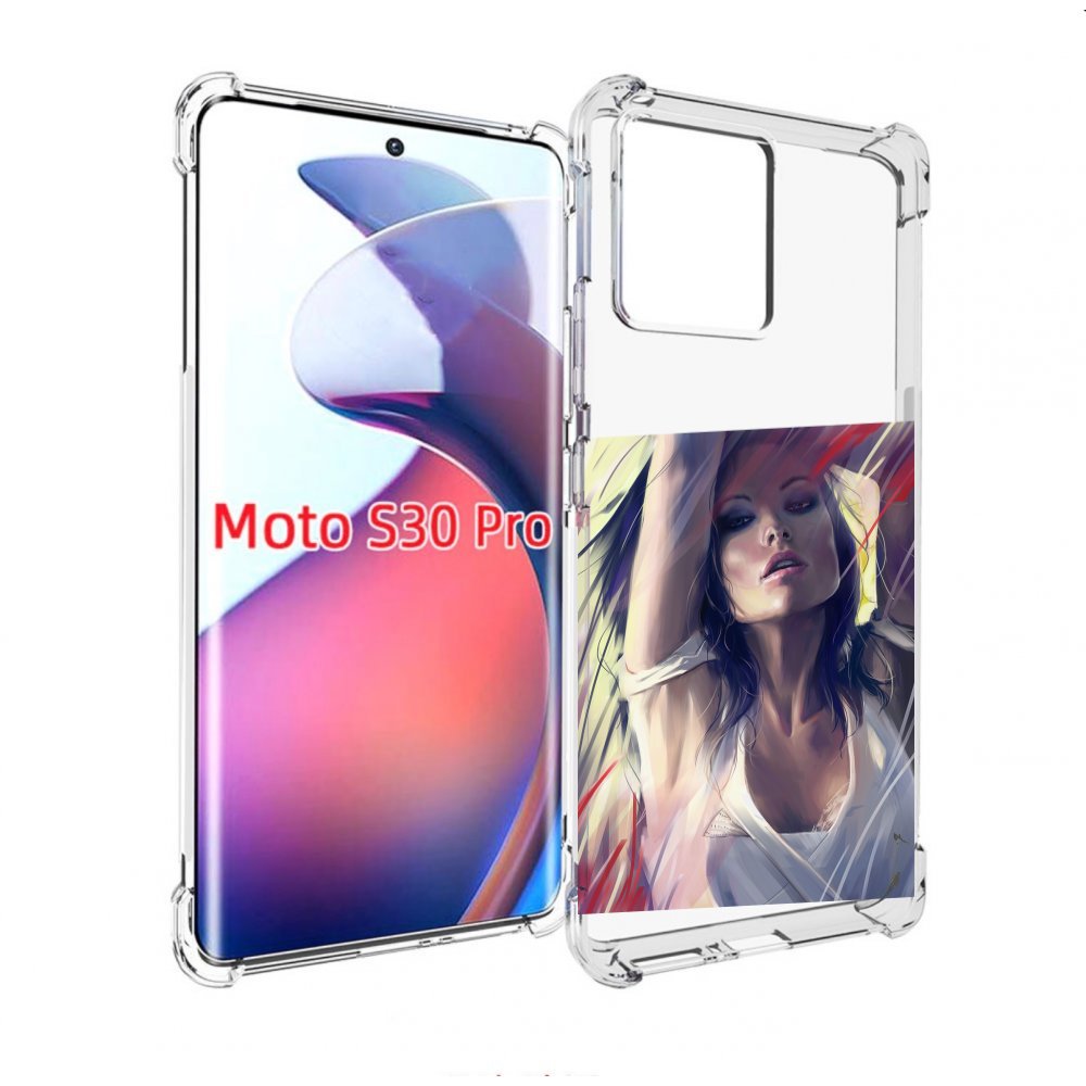 

Чехол MyPads акварельная-девушка женской для Motorola Moto S30 Pro, Прозрачный, Tocco