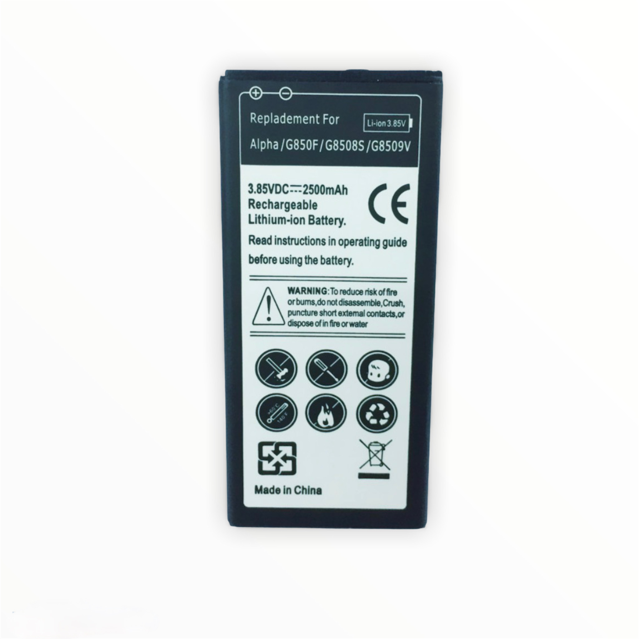 

Усиленная батарея-аккумулятор 2500 mAh MyPads для телефона Samsung Galaxy Alpha SM-G850F, Samsung Galaxy Alpha SM-G850F