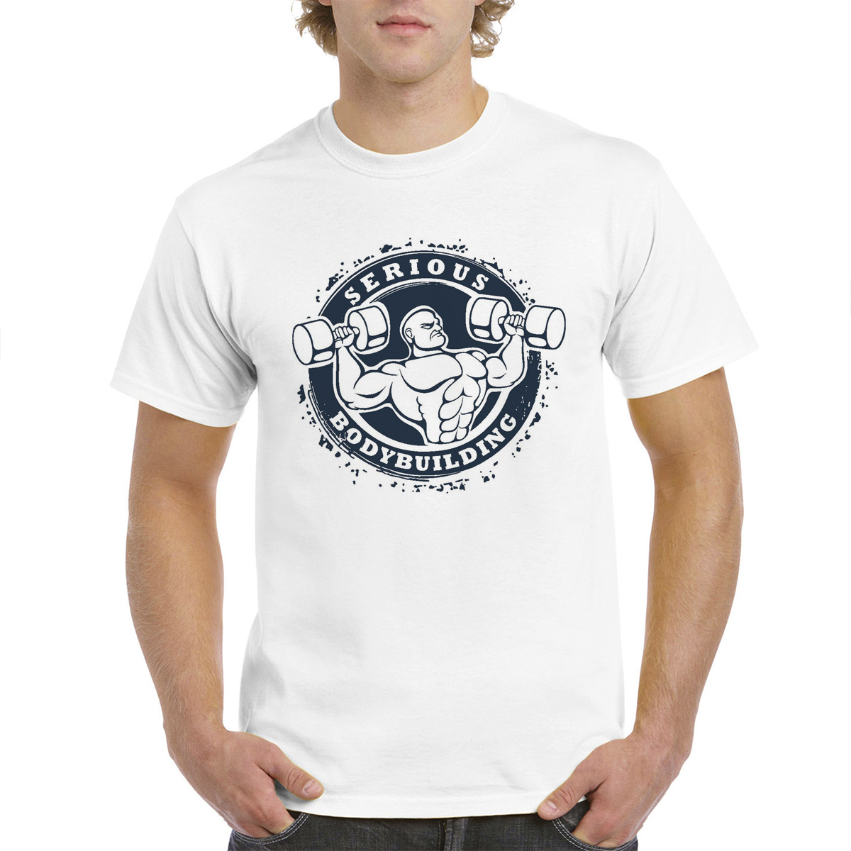 

Футболка унисекс coolpodarok Serious bode bodybuilding (бодибилдинг) белая 60 RU, Белый, M0113415