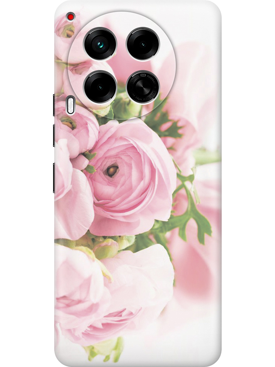 

Силиконовый чехол на Tecno Camon 30 4g / 30 5g с принтом "Розовые розы", Прозрачный;белый;розовый;серый, 782632421