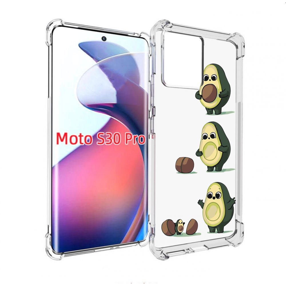 

Чехол MyPads авокадо-с-малышом для Motorola Moto S30 Pro, Прозрачный, Tocco