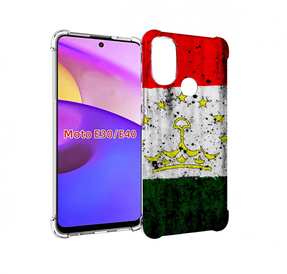 

Чехол бампер MyPads герб флаг таджикистан для Motorola Moto E30., Прозрачный, Tocco