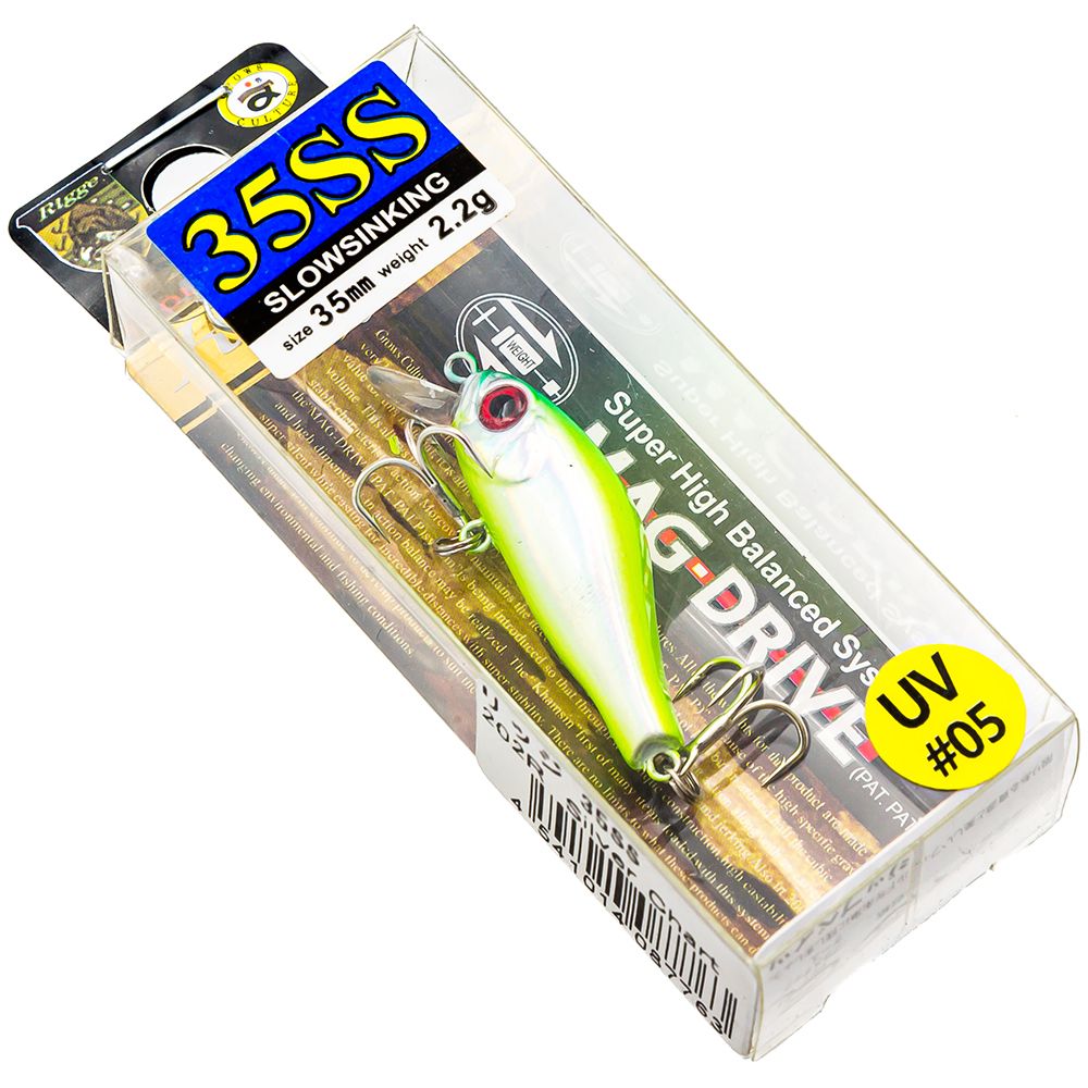 

Воблер Grows Culture Rigge 35ss uv05 35 мм 2.2 гр медленно-тонущий, Разноцветный, Rigge 35ss