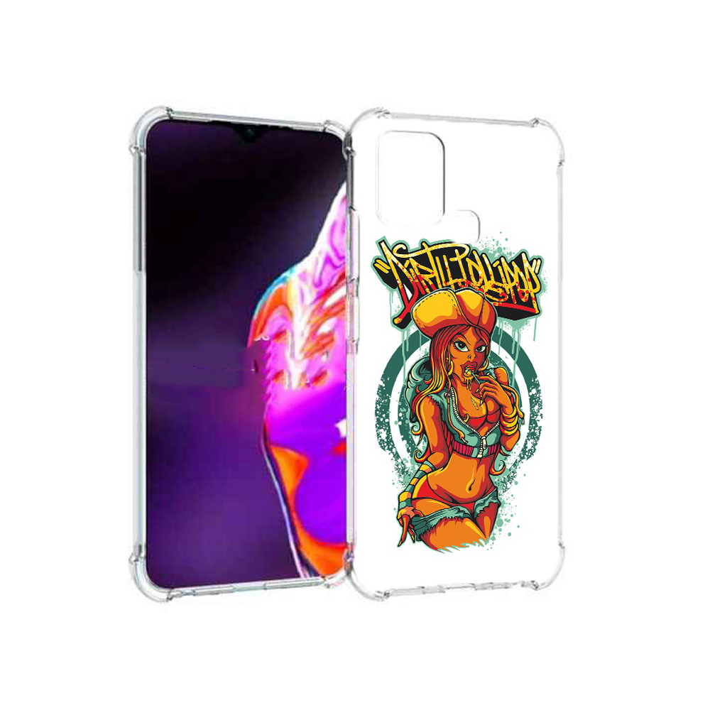 Чехол MyPads Tocco для Infinix Hot 10s нарисованная девушка комикс