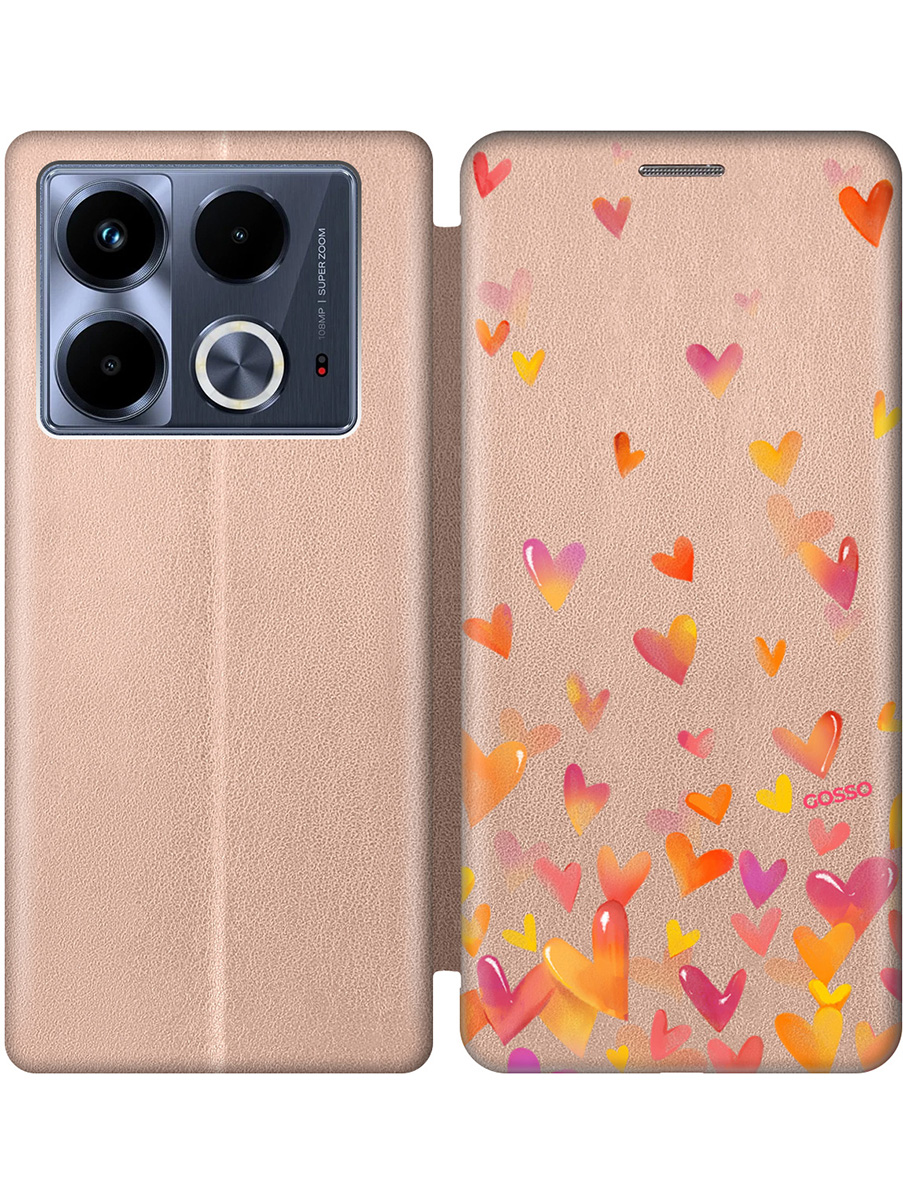 

Чехол-книжка на Infinix Note 40 с принтом "Летающие сердечки" золотой, Золотистый;прозрачный;желтый;красный;черный, 782626491