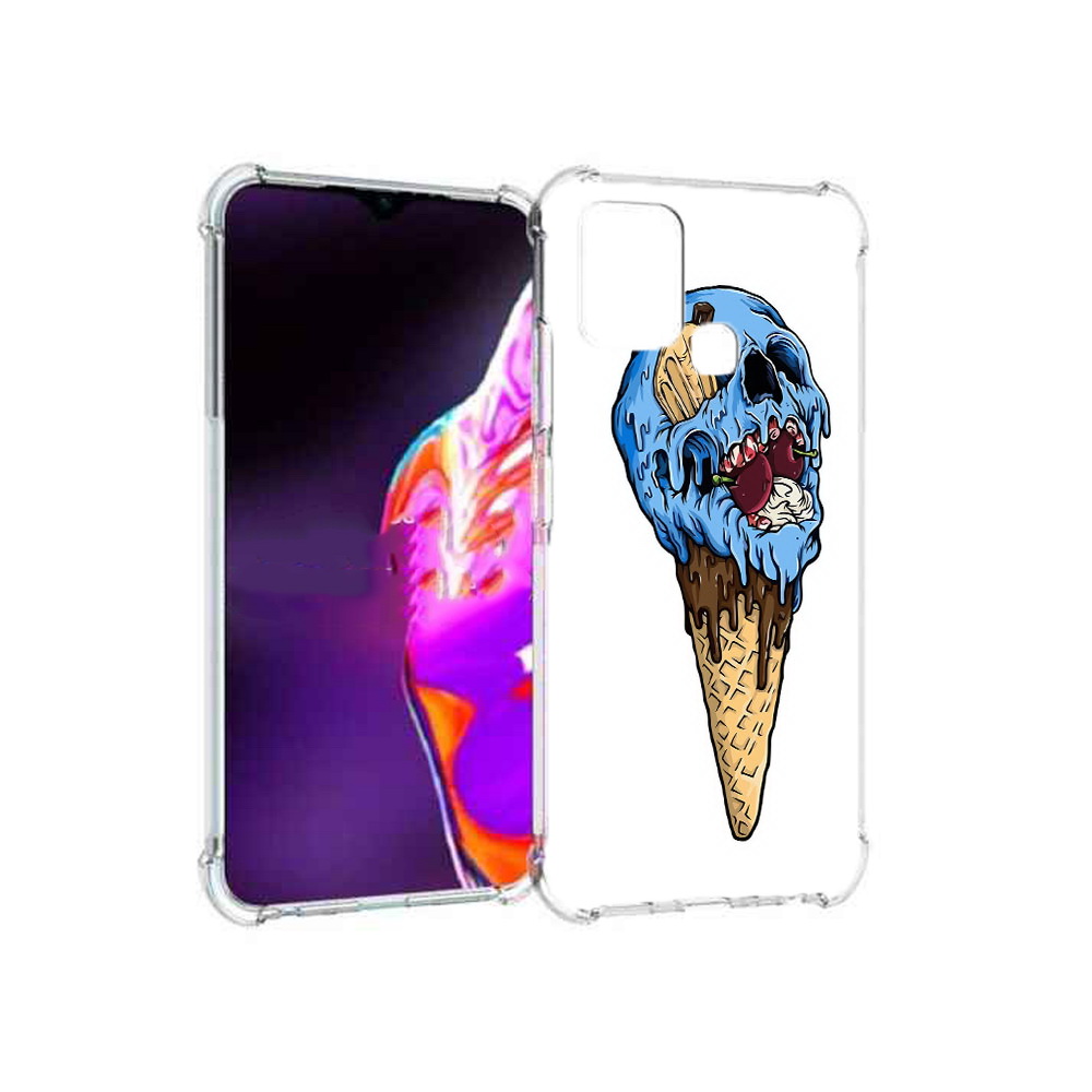 

Чехол MyPads Tocco для Infinix Hot 10s мороженное череп, Прозрачный, Tocco