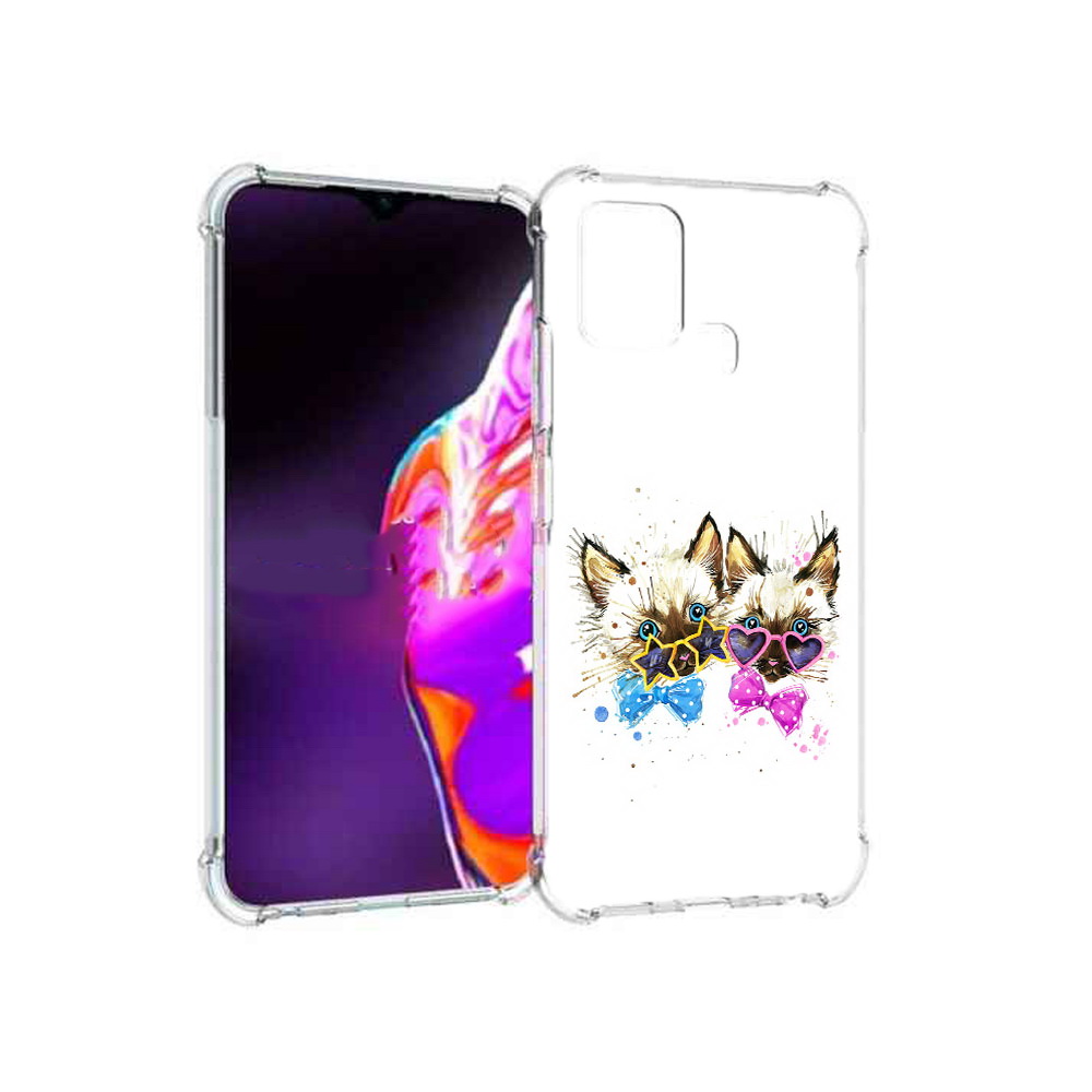 

Чехол MyPads Tocco для Infinix Hot 10s милые котята, Прозрачный, Tocco