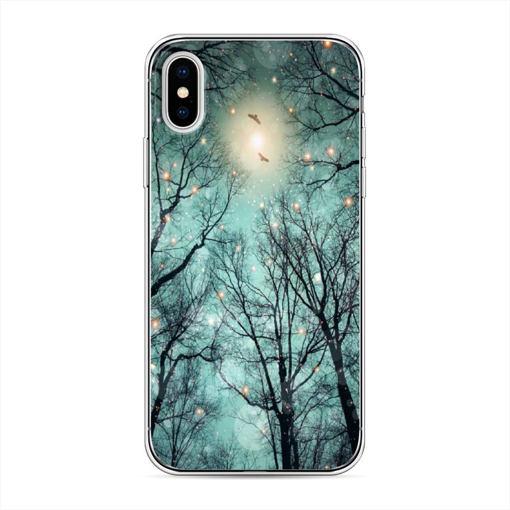 

Чехол Awog на Apple iPhone X (10) / Айфон X (10) "Лес в сумерках", 11050-4