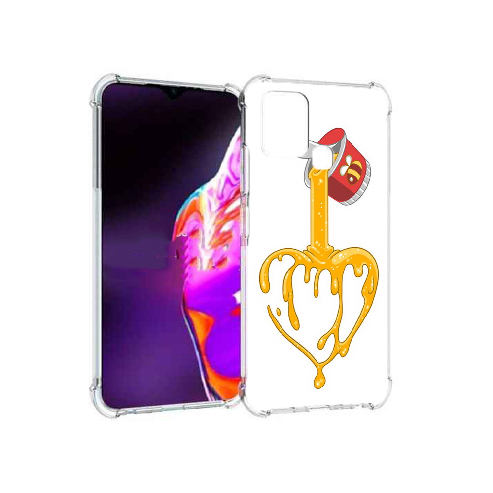 

Чехол MyPads Tocco для Infinix Hot 10s медовое сердце, Прозрачный, Tocco