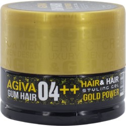 фото Гель для волос agiva hair gum gold power 04++ для укладки, золотая банка, 200 мл