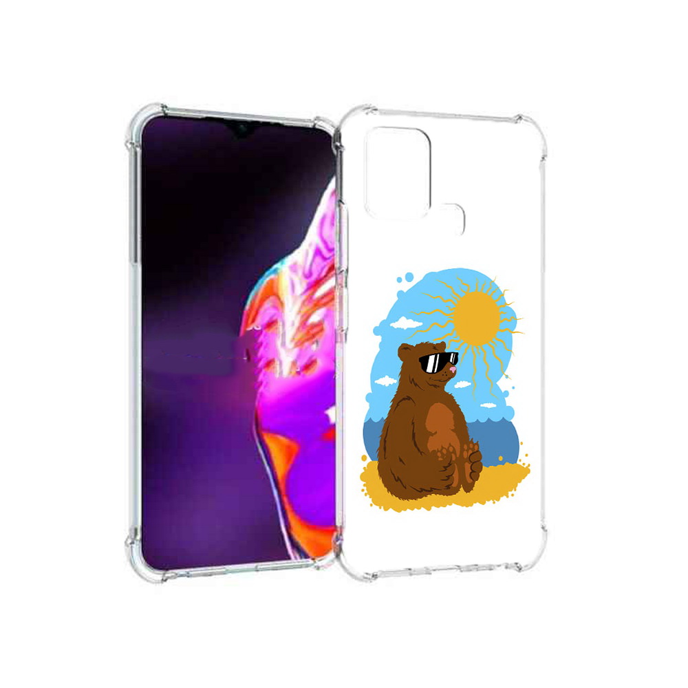 

Чехол MyPads Tocco для Infinix Hot 10s медведь на чиле, Прозрачный, Tocco