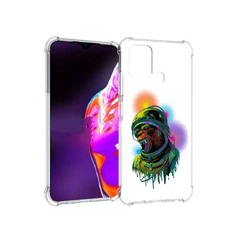 

Чехол MyPads Tocco для Infinix Hot 10s медведь космонавт, Прозрачный, Tocco