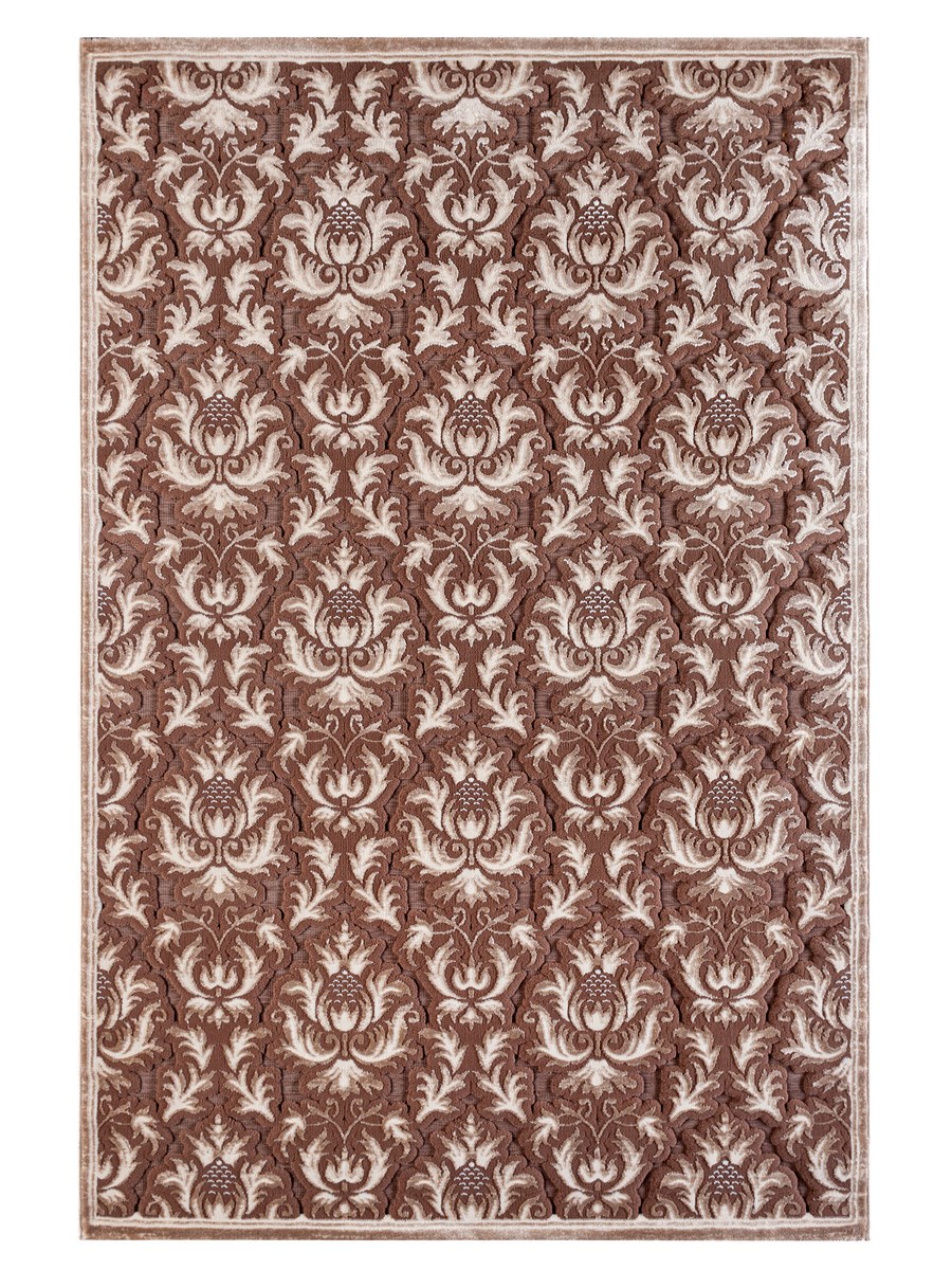 фото Ковер pegas 4198f прямой крем/с.коричневый 200x400 sofia rugs