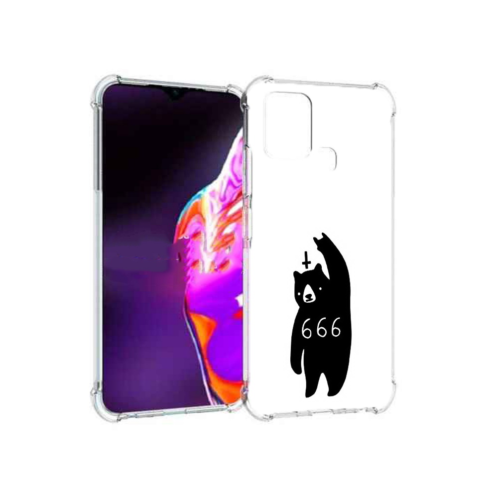 

Чехол MyPads Tocco для Infinix Hot 10s медведь 666, Прозрачный, Tocco