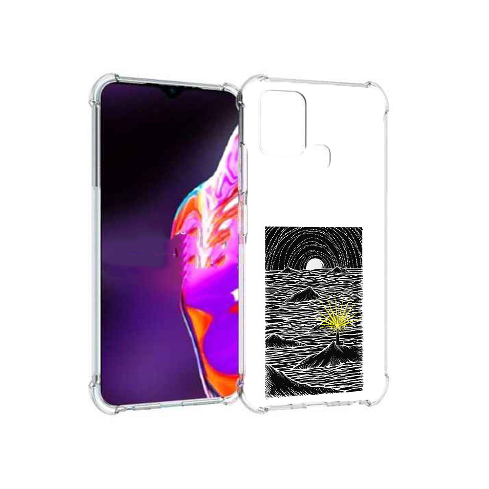 

Чехол MyPads Tocco для Infinix Hot 10s маяк в черно белом море, Прозрачный, Tocco