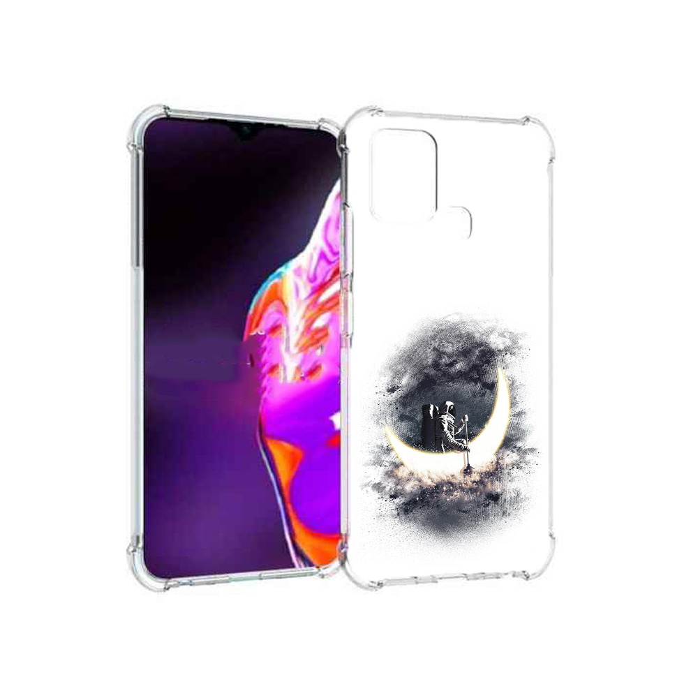 

Чехол MyPads Tocco для Infinix Hot 10s лунный путешественник, Прозрачный, Tocco