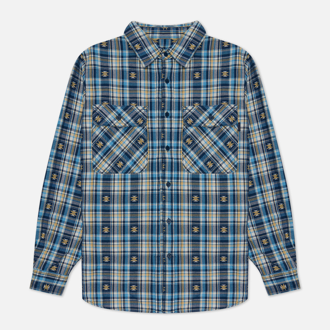 

Рубашка мужская thisisneverthat African Check голубая S, African Check