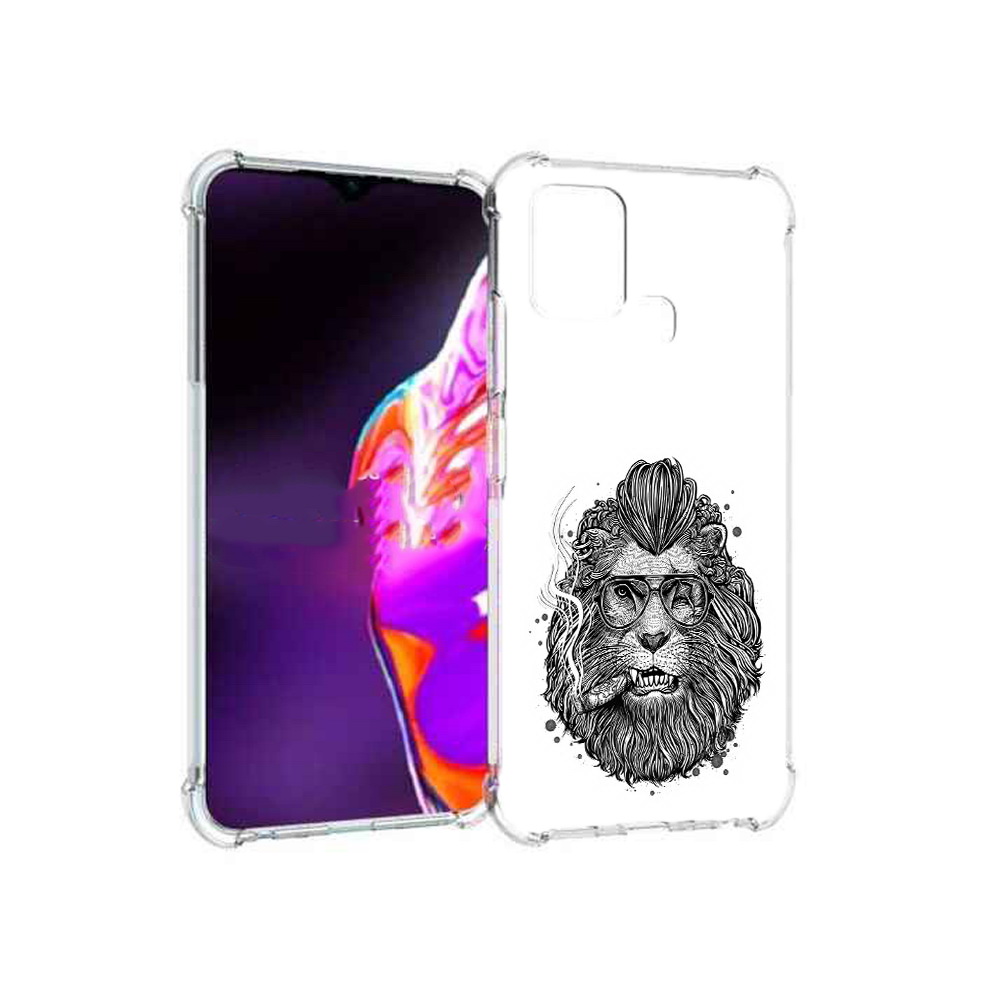 

Чехол MyPads Tocco для Infinix Hot 10s курящий лев, Прозрачный, Tocco