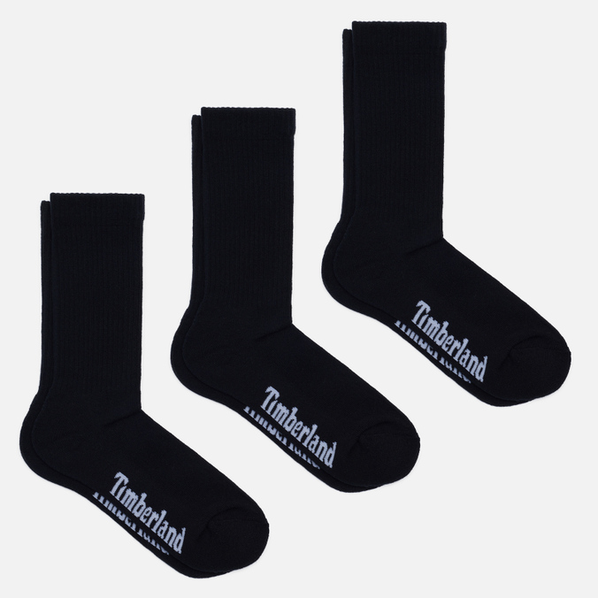 

Комплект носков унисекс Timberland 3-Pack Stratham Core Sport Crew черных 39-43, 3-Pack Stratham Core Sport Crew