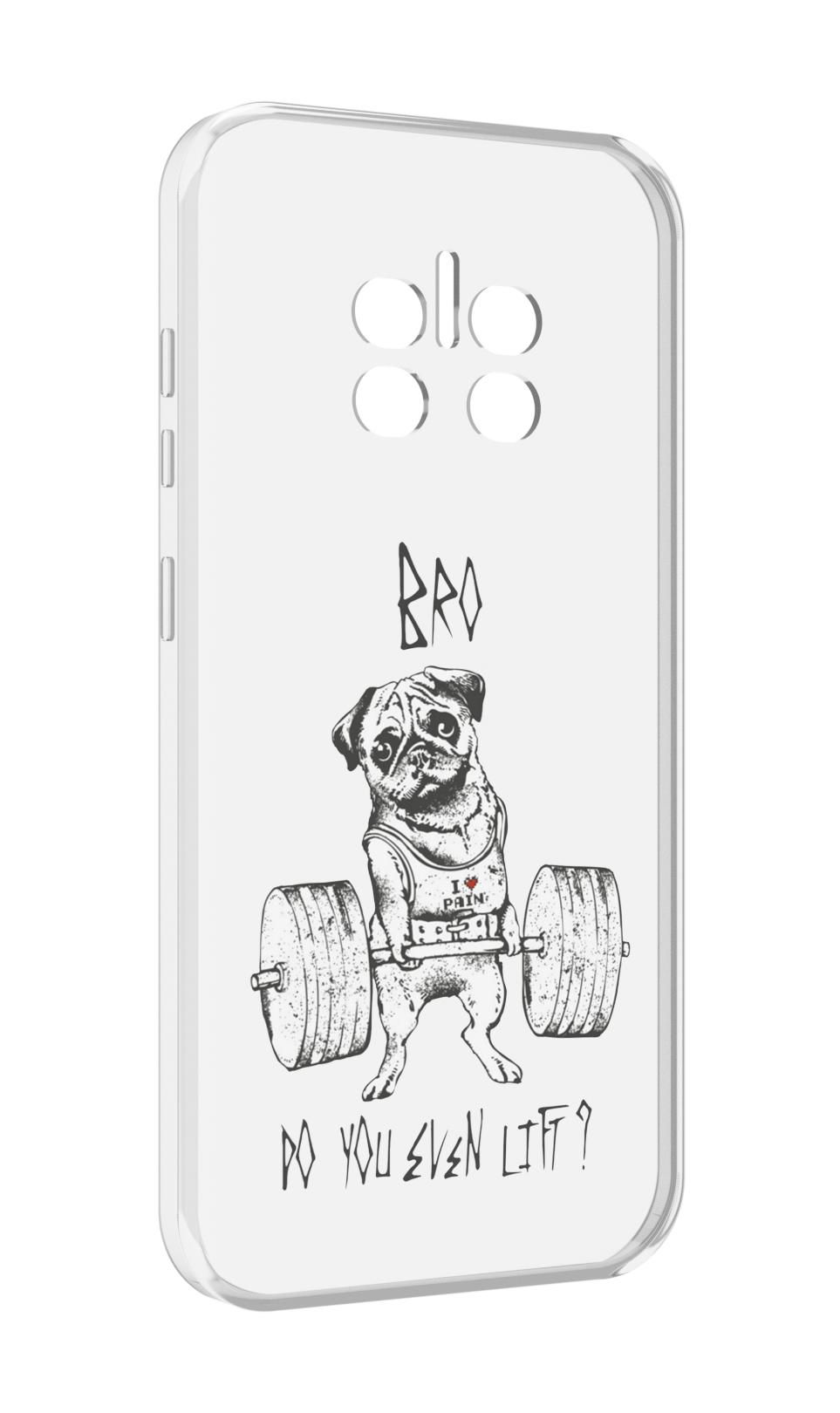 

Чехол MyPads брат ты подкачался мужской для Doogee V11, Прозрачный, Tocco