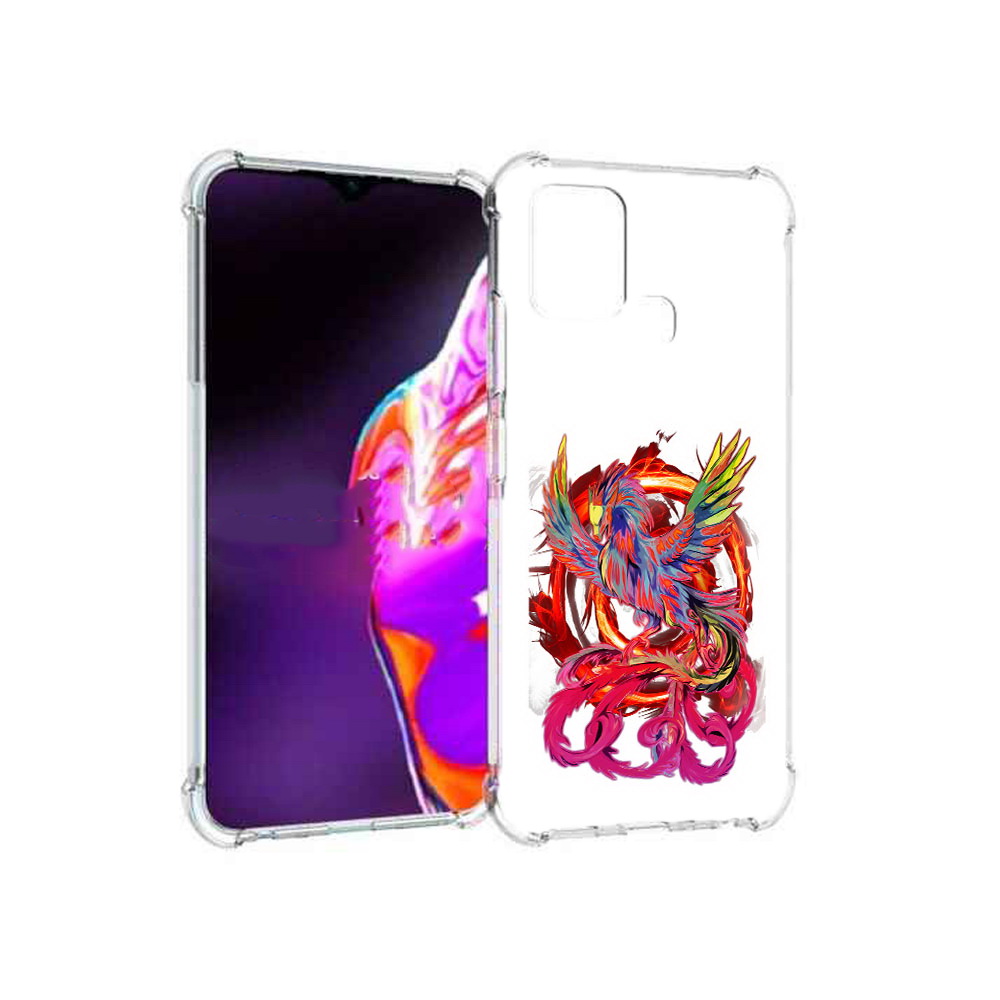 

Чехол MyPads Tocco для Infinix Hot 10s красочный феникс, Прозрачный, Tocco