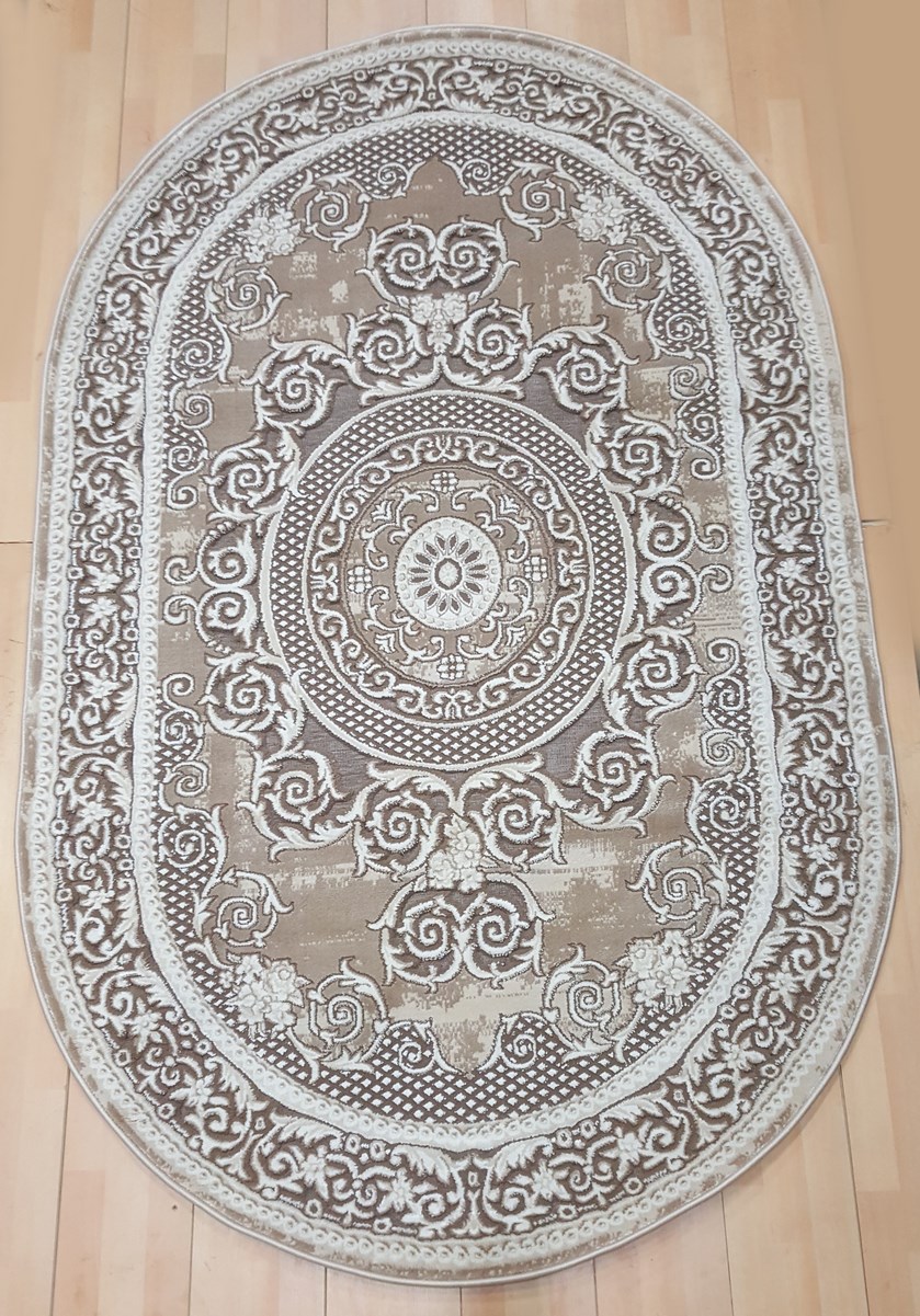 фото Ковер pegas 3966f овал c.коричневый 150x300 sofia rugs