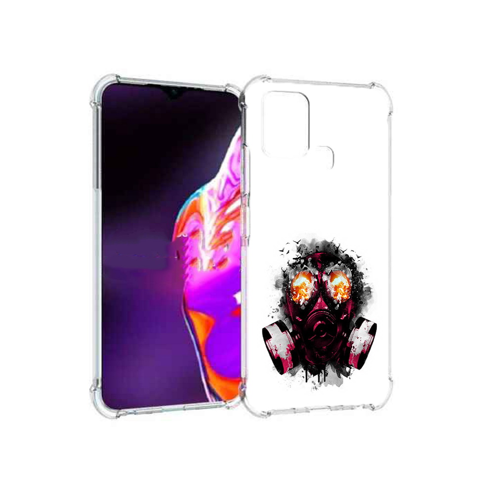 

Чехол MyPads Tocco для Infinix Hot 10s красный противогаз, Прозрачный, Tocco