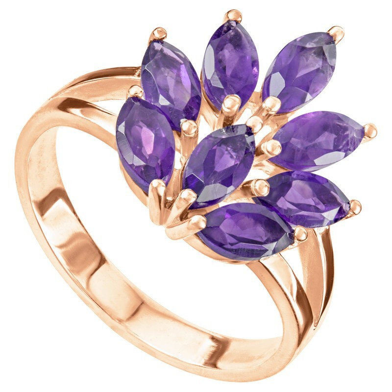 Кольцо из серебра с аметистом р.18,5 LAZURIT-ONLINE 846702