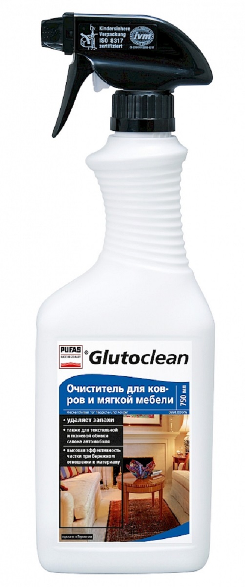 фото Очиститель ковров и мягкой мебели pufas glutoclean 750мл 039102092