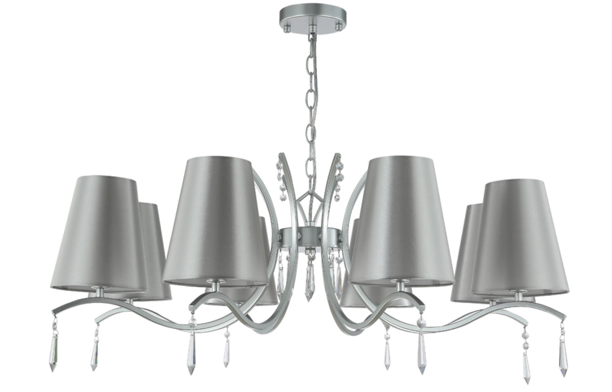 фото Светильник потолочный crystal lux renata, renata sp8 silver, 480w, e14