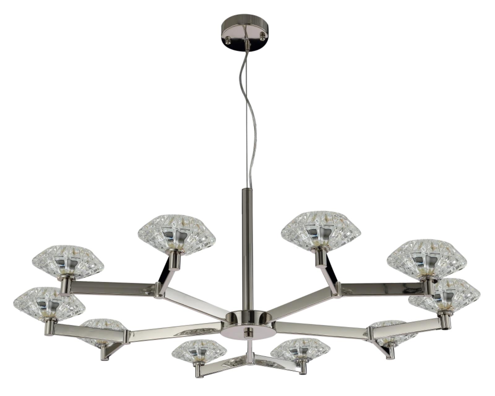 фото Светильник потолочный crystal lux rebeca, rebeca sp10 nickel, 400w, g9