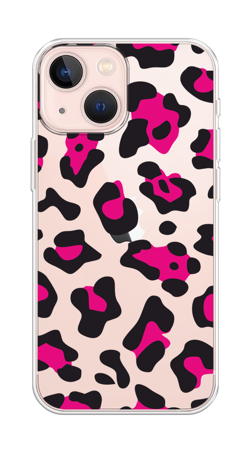 

Чехол на Apple iPhone 13 mini "Pink cow spots", Черный;розовый, 14150-1