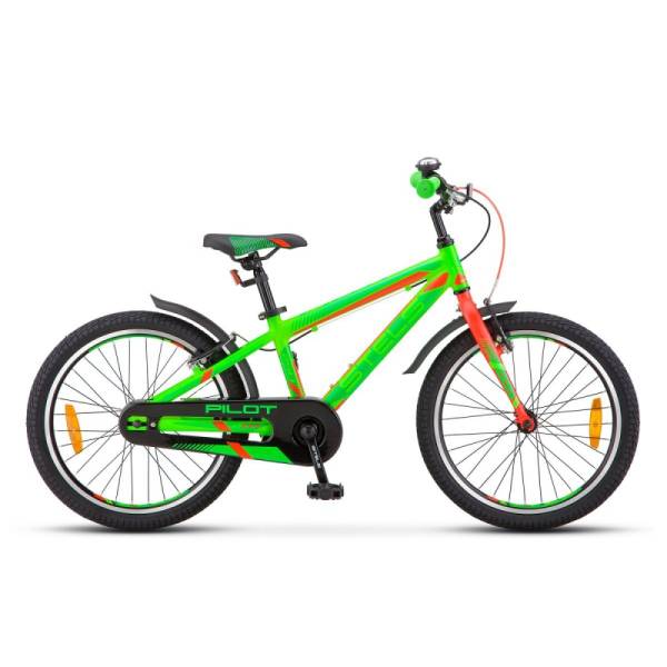Велосипед 20 Stels Pilot 250 Gent V020 (рама 10) (ALU рама) (6-ск.) Неоновый/зеленый