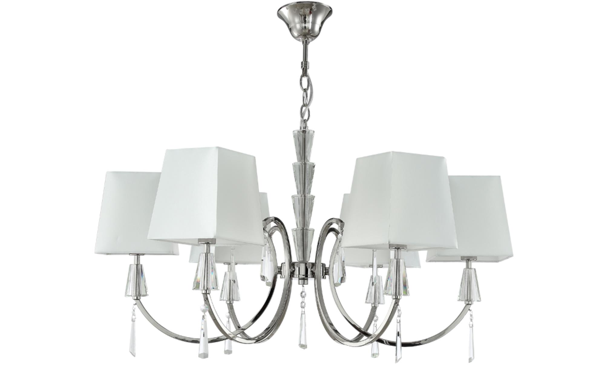 фото Светильник потолочный crystal lux marsela, marsela sp-pl6 nickel, 360w, e14